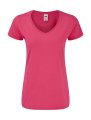 Dames T-shirt V Hals Iconic FOTL 61-444-0 Fuchsia